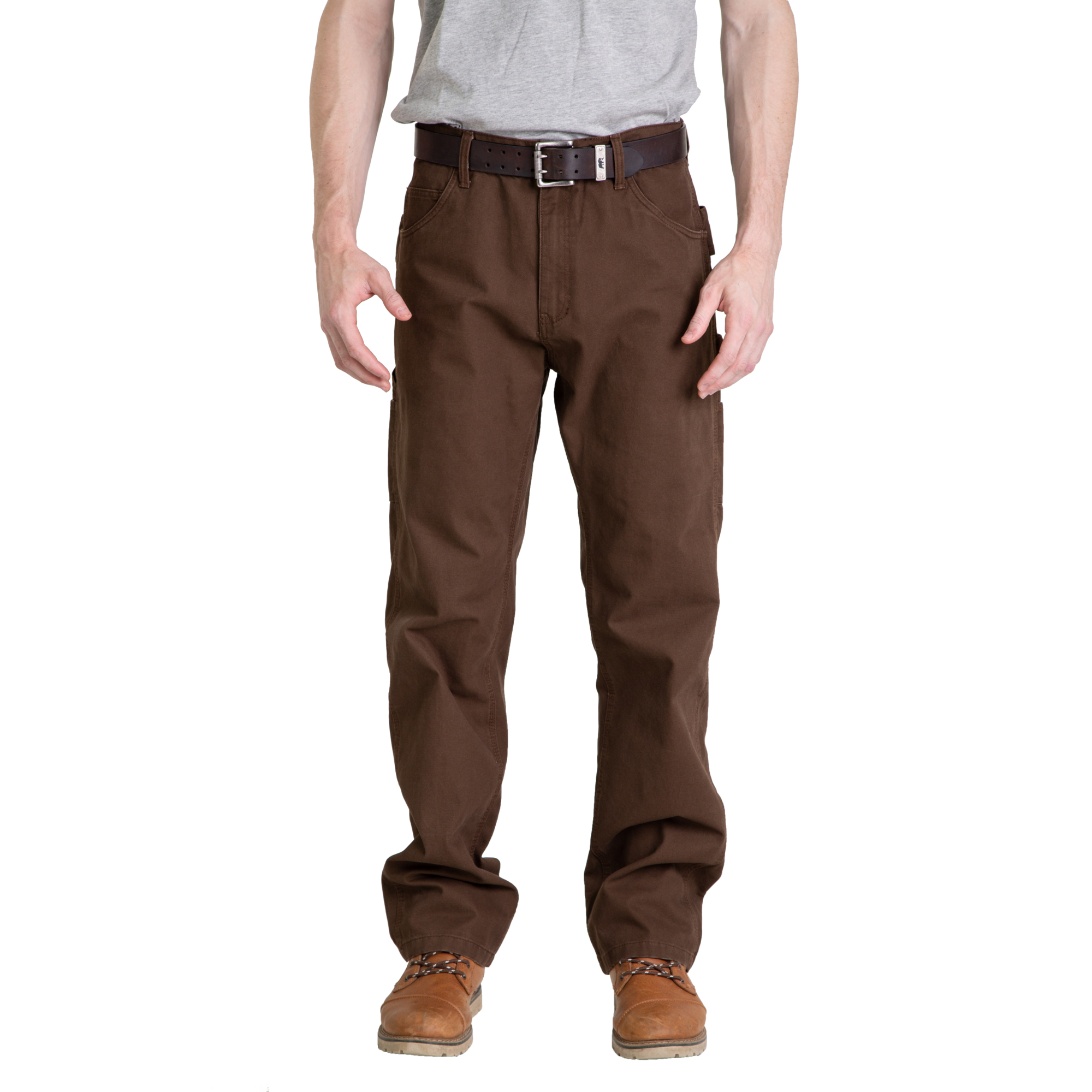Berne Apparel, Duck Carpenter Pant, Waist 46 in, Inseam 32 in, Color Bark, Model# P967BB32460